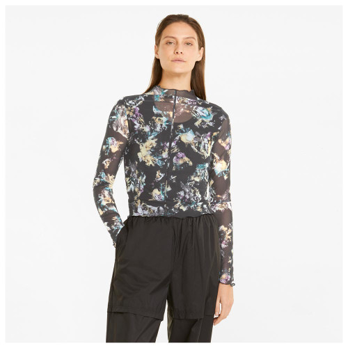 Puma Γυναικεία μακρυμάνικη μπλούζα Crystal G. AOP Longsleeve Fitted Tee
